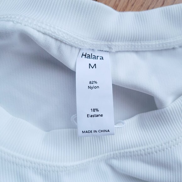 NWT Halara Crew Neck Cropped Yoga Tank Top Patitoff Flow M - Picture 5 of 11
